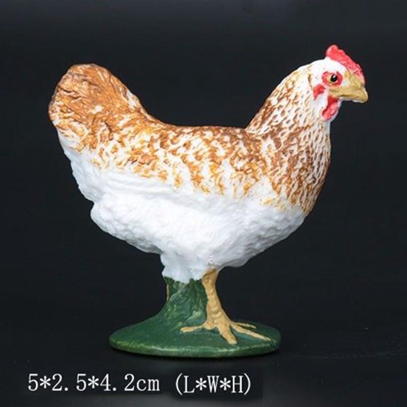 Solid Simulation Farm Poultry Animal Model Figure Duck Goose Hen Swan Kids Toys