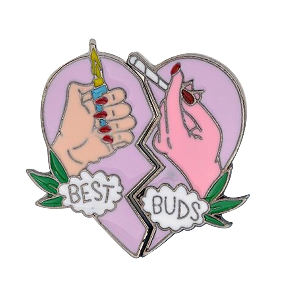 Bộ 2 Ghim Cài Áo Tạo Hình Mảnh Ghép Trái Tim Thời Trang Cho Nữ