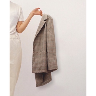 Áo khoác blazer caro