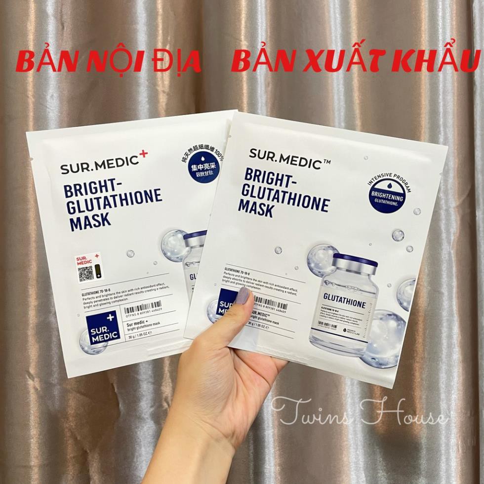 Mặt Nạ Dưỡng Trắng Da Khóa ẩm Surmedic Sur.Medic Bright Glutathione Mask