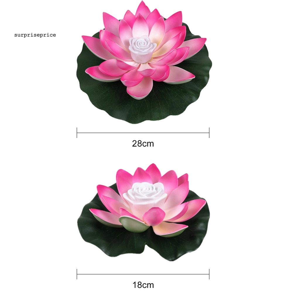 Đèn LED Nổi Hình Hoa Sen 18 / 28cm Trang Trí Bể bơi / Sân Vườn