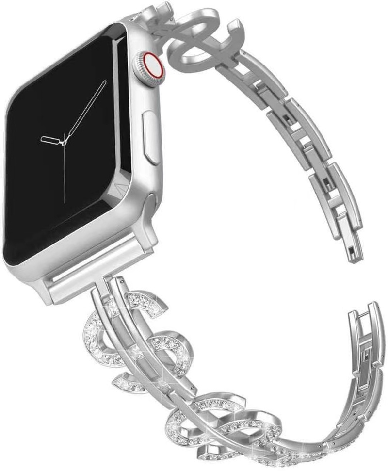 Dây đeo bằng thép không gỉ thời trang sang trọng thích hợp cho iWatch 6 5 4 3 2 1 44mm 40mm 42mm 38mm