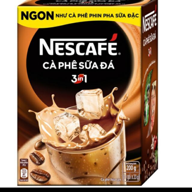 Hộp 10 gói x 20g NESCAFE Café Cà phê sữa đá