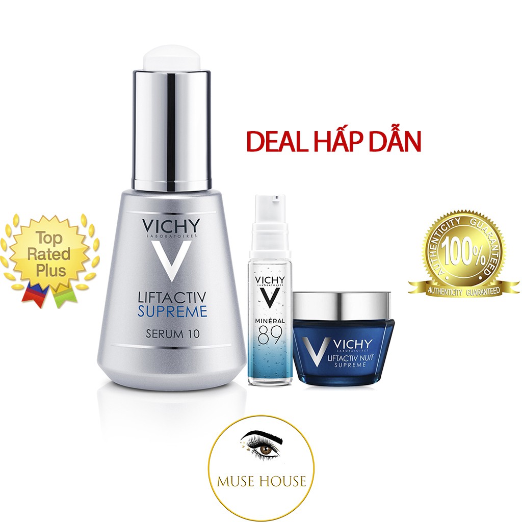 Tinh Chất Chống Nhăn Vichy SUPREME SERUM 10F - Làm Săn Chắc &amp; Trẻ Hóa Làn Da 30ML- MUSE HOUSE