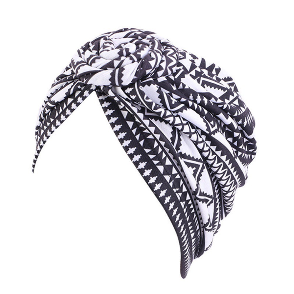 Mũ turban vải satin cotton mềm thắt nút in họa tiết hoa phong cách châu phi cho nữ