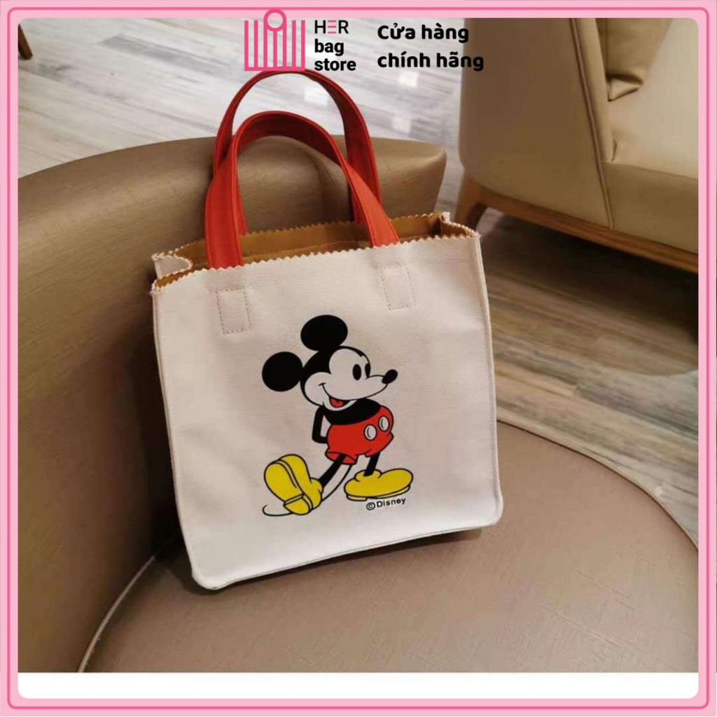 Túi tote nữ xách tay hoạt hình mickey vải mềm Hàn Quốc đeo chéo mini học sinh viên đi chơi đi học giá rẻ Herbag Store