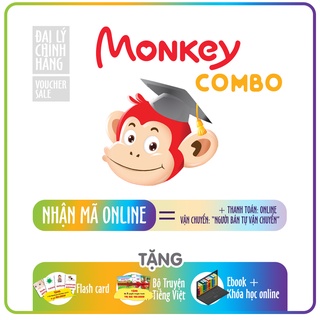 Combo Monkey - TRỌN ĐỜI - Toàn quốc [Evoucher] - Voucher Combo Mã học 4 (Junior, Stories, Math, Vmonkey)