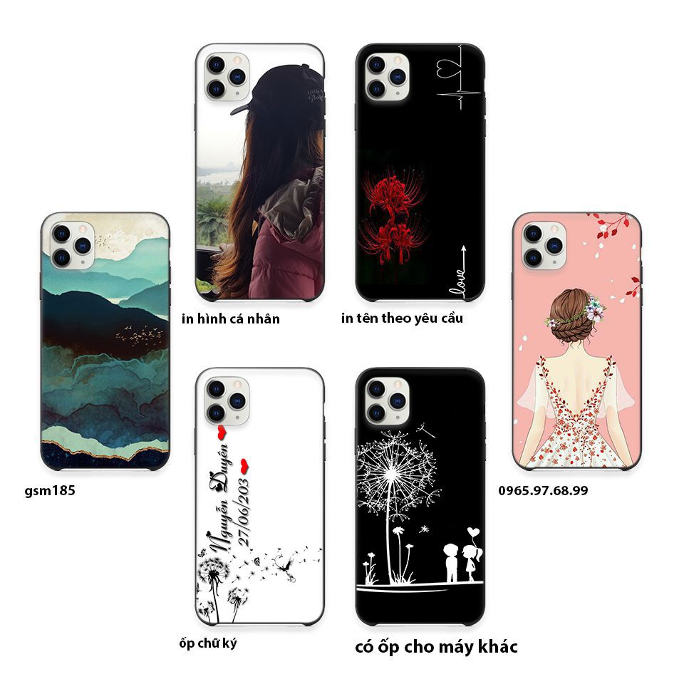 Ốp iPhone 11 in hình Núi chàm giả sơn mài -185 (Ốp dẻo chống bẩn chống sốc)