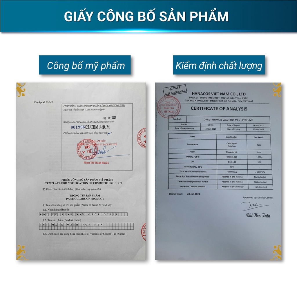 Bọt vệ sinh nam giới Oniiz, Dung dịch vệ sinh nam tạo bọt chính hãng