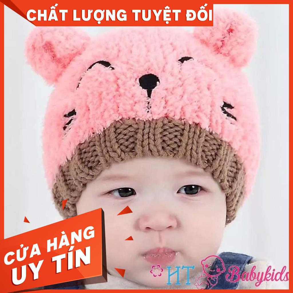 Nón Cho Bé Chất Liệu Len Mềm Kiểu Gấu Đáng Yêu 2