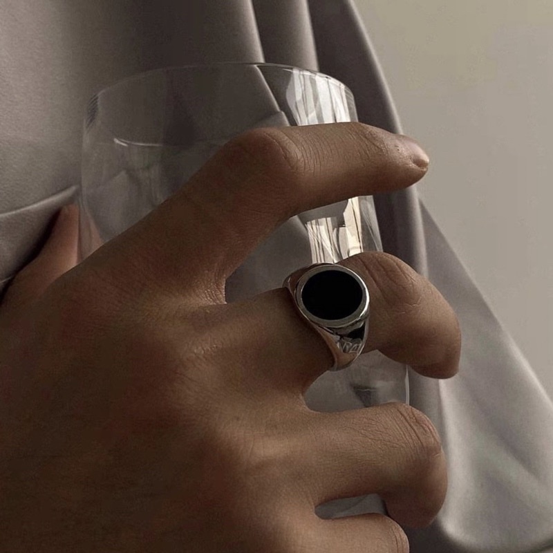 Nhẫn ONER Bạc 925 "Black Ring"