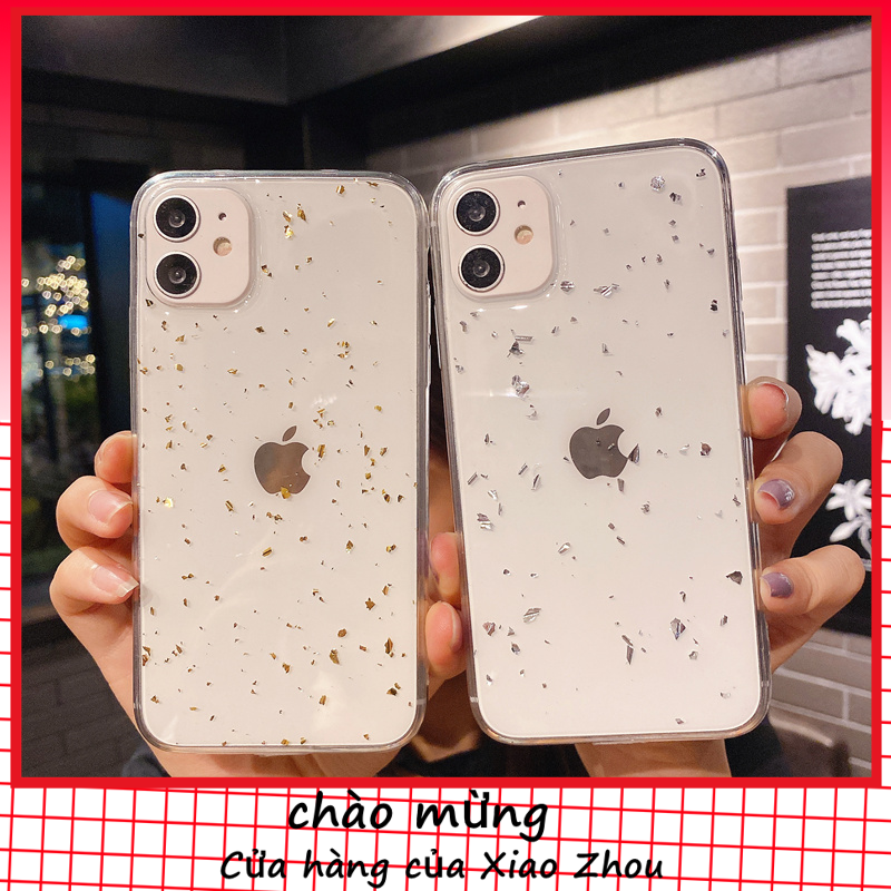 Gold foil phone case Suitable for Iphone 12 Pro Max / Iphone 11 Pro Max / Xr / xs / Xs Max / 7plus / 8plus / 6 Plus / Se 2020 shockproof  Vỏ iPhone