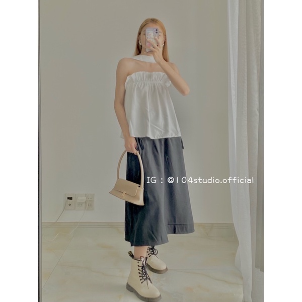 Chân váy dài thắt nơ