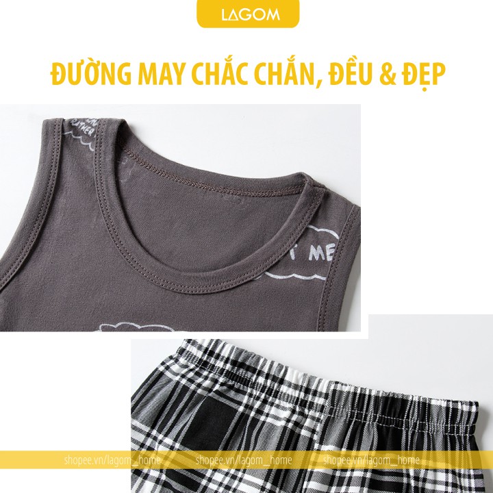 [20 MẪU - CAO CẤP] Bộ Ba Lỗ Bé Trai, Bé Gái Cotton 100%  Bộ Ngủ Cho Bé Cao Cấp