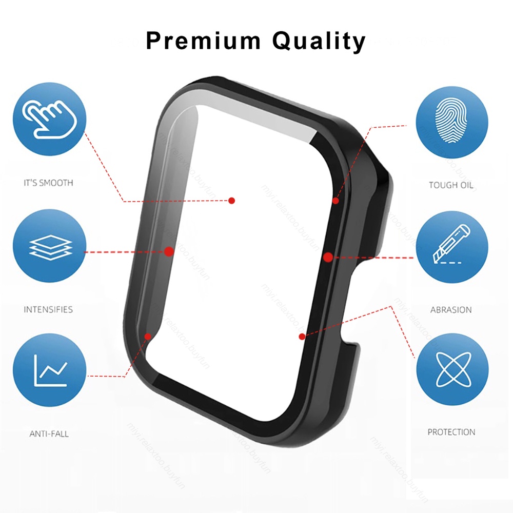 Kính Cường Lực + Khung Cứng Bảo Vệ 360 Độ Chống Va Đập Cho Đồng Hồ Thông Minh huawei watch fit 2 2