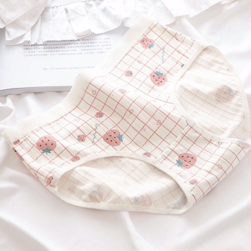 [ DÂU TÂY ] Set 5 Quần Chip Cute - Cotton Co Dãn Thoải Mái - Đủ Size - Có Thể Làm Quà Tặng - Kèm Túi Zip - 5 Quần Xinh !