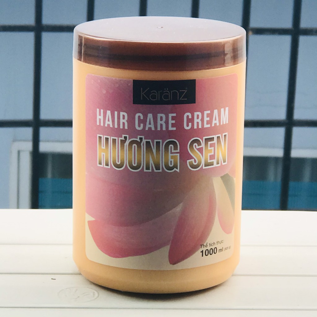 Hấp dầu dưỡng tóc mềm mượt hương sen Karanz  Hair Care Cream 1000ml