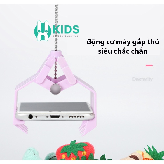 Máy gắp thú mini cỡ to thế hệ mới có wireless điều khiển từ xa kèm 6 gấu bông cho bé