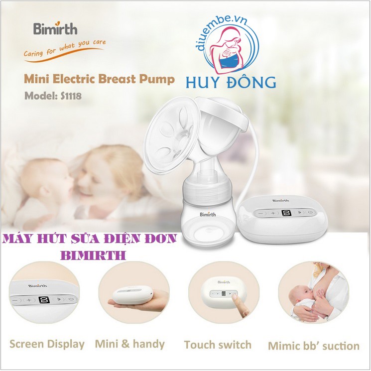 MÁY HÚT SỮA ĐIỆN ĐƠN BIMIRTH + TẶNG 03 TÚI TRỮ SỮA BIMIRTH