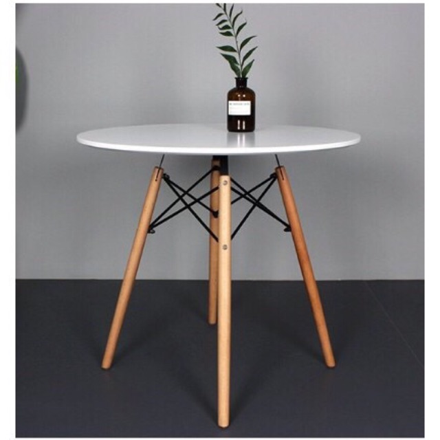 BÀN EAMES TRÒN Đường Kính 60cm chân Gỗ Bàn Làm Việc,Bàn Ăn,Cafe-Hàng Nhập Khẩu(CAM KẾT NHƯ HÌNH 100%)