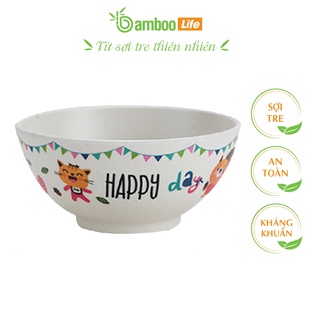 Bát ăn dặm cho bé từ sợi tre thiên nhiên Bamboo Life BL705 an toàn phong cách Nhật Bản hình siêu cute