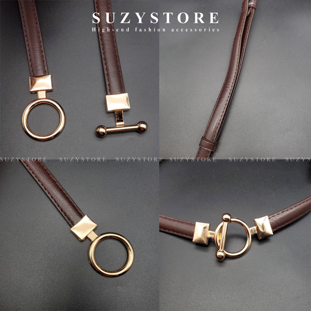 ĐAI VÁY nữ tròn nhỏ 1.4cm Suzystore - THẮT LƯNG nữ bản nhỏ nịt áo váy tròn nhỏ cài tiện lợi - Đai thắt áo nhỏ xinh TLSU6
