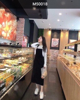 Set yếm Jean+áo thun