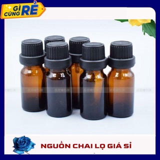 Lọ Chiết Serum ❤ [5ml,10ml] Chai lọ đựng tinh dầu thủy tinh nắp đen nhỏ giọt , phụ kiện du lịch