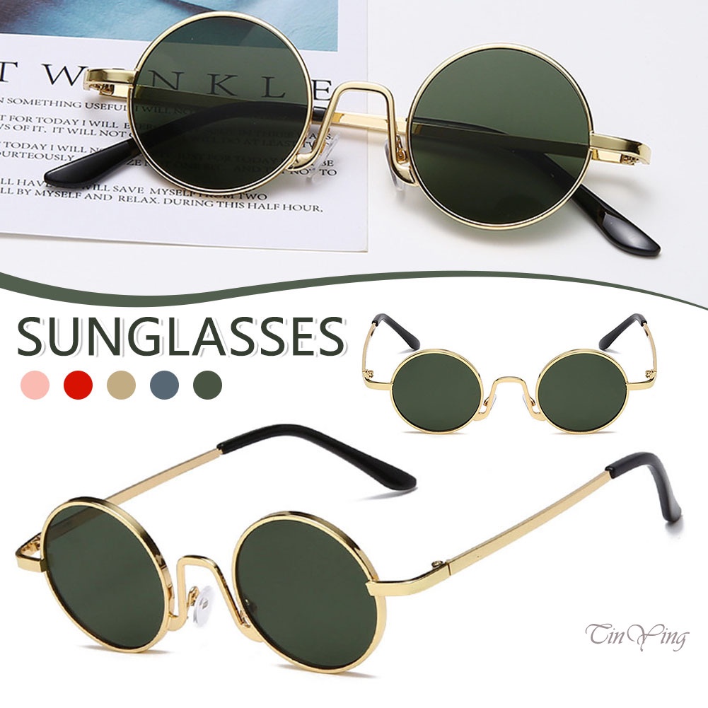 GETNOIVAS Kính Mát Phân Cực Tròng Tròn Tráng Gương Phong Cách Steampunk Cổ Điển Chất Lượng Cao