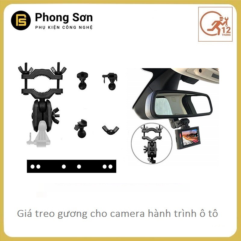 Giá treo Camera hành trình lên cổ gương chiếu hậu ( cho ô tô, xe máy,.... sử dụng đa năng ) | BigBuy360 - bigbuy360.vn