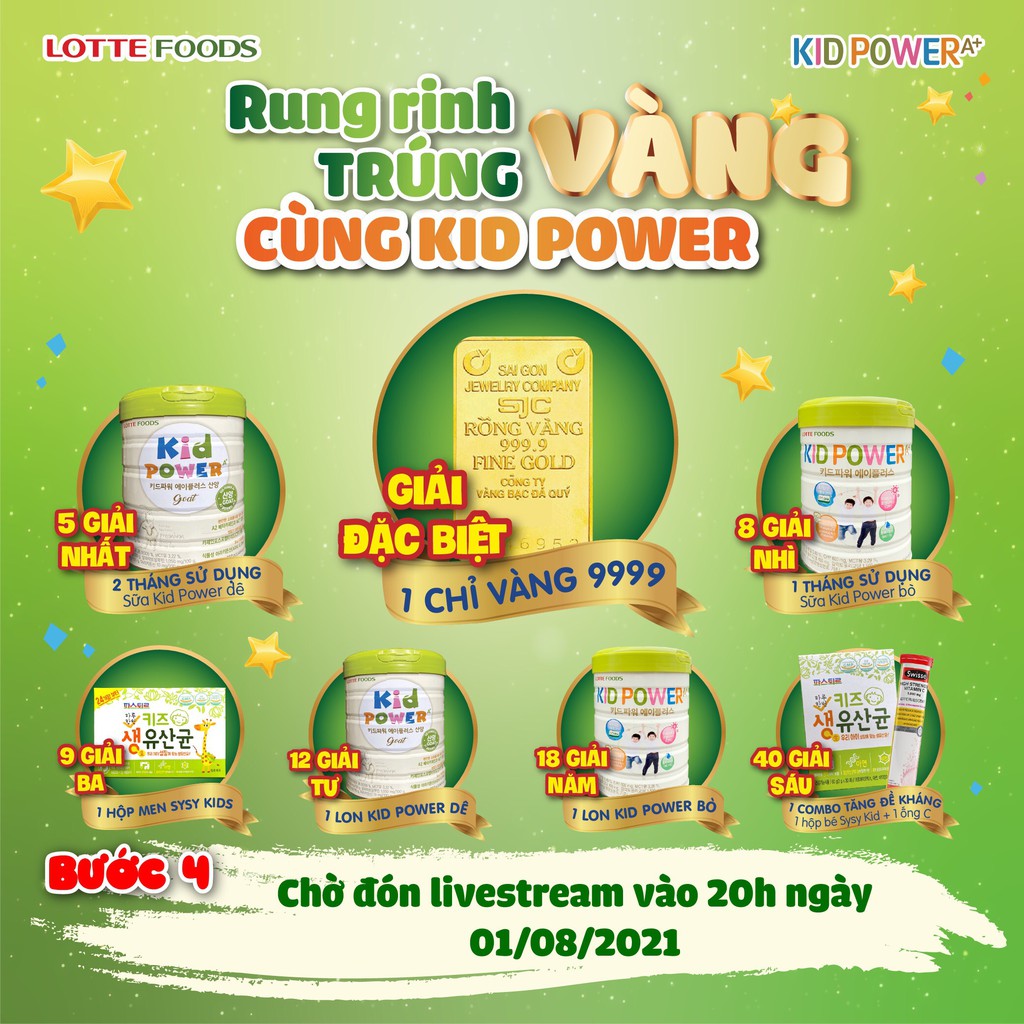 Sữa Lotte Kid thay thế Kid Power A+ Nội Địa Hàn 760g [Date 2024]