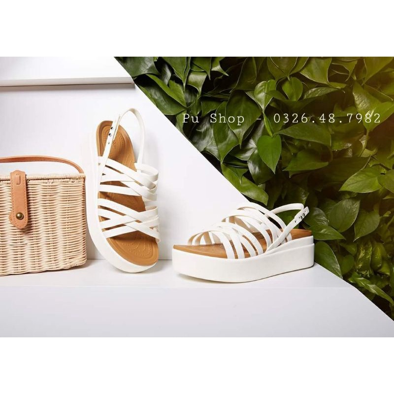 [Quảng Châu] Giày Sandal Nữ Đế Xuồng Siêu Êm Cross Strappy Brooklyn - Mẫu mới 2021