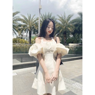 ĐẦM CỔ YẾM XẾP LI TAY PHỒNG (sẵn tại shop )