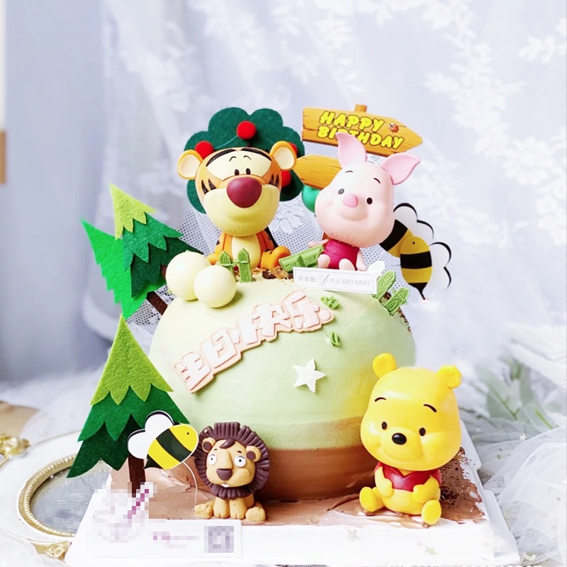 Búp Bê Đồ Chơi Hoạt Hình Disney Winnie The Pooh / Heo Hổ / Bánh Kem Sinh Nhật Cho Bé Trai Và Bé Gái