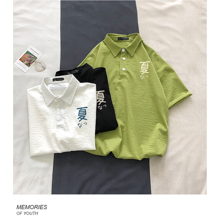 Áo Thun Polo Nam Nữ Form Rộng Chất Cotton Mềm Mát In Hình Chữ Trung Siêu Đẹp  Lôi Cuốn Đỉnh Của Chóp TTQ0373