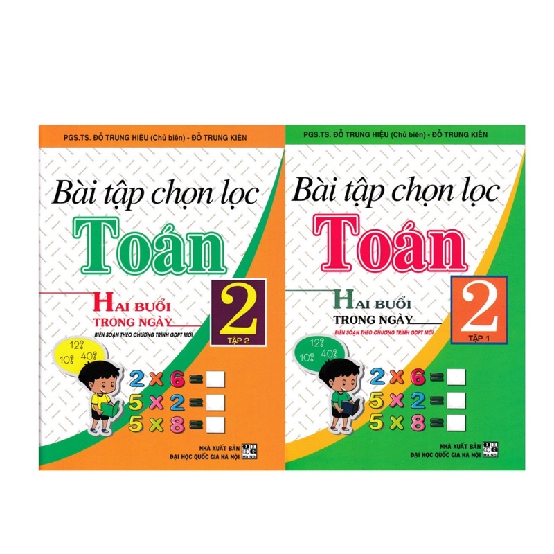 Sách - (Combo 2 tập) Bài Tập Chọn Lọc Toán Lớp 2 - Hai Buổi Trong Ngày