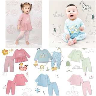 Bộ quần áo trẻ em dài tay cotton cao cấp CHAANG