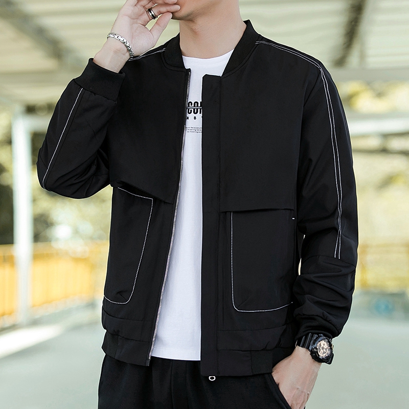 Men Jacket Fashion Collar Baseball Culture Korean Casual Youth Bomber jackets J168