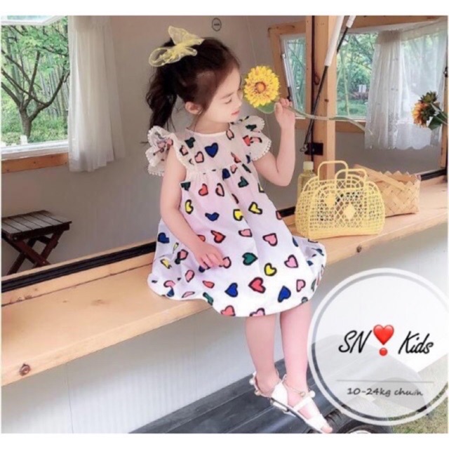 Combo váy tim babaydoll cho bé gái