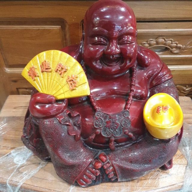 Tượng ông di lặc bột đá cao 27cm