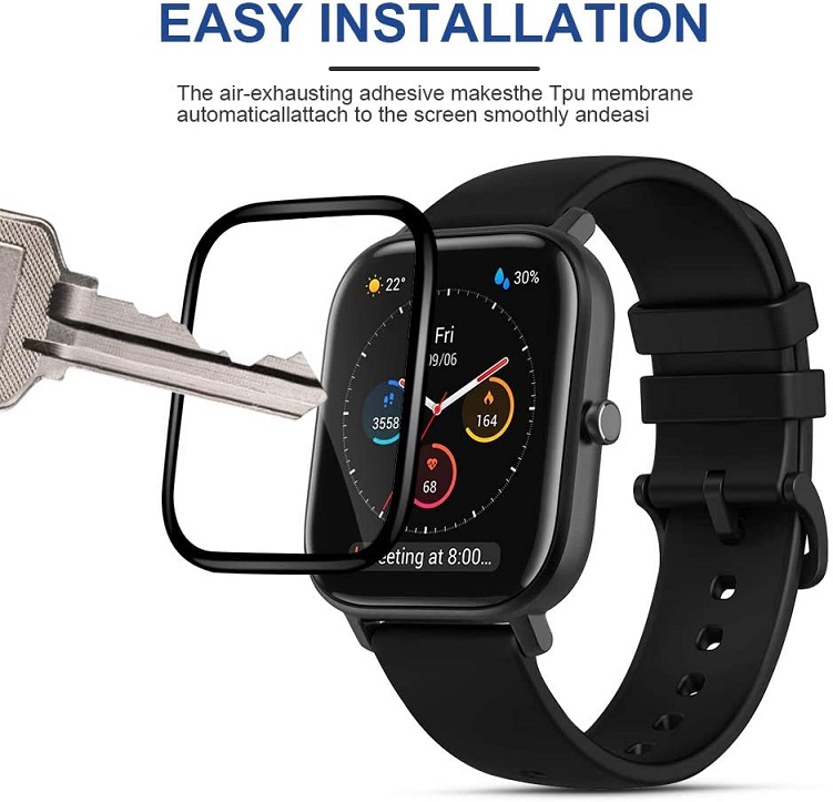 Miếng Dán Màn Hình Cong 3d Cho Đồng Hồ Thông Minh Huami Amazfit Gts 2 / Gts /gts 2e