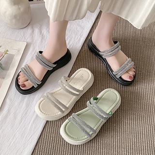 💗 Dép Nữ Đế Dày Dép Lê💗Dép Đi Biển Đính Đá Thời Trang Mới Cho Nữ