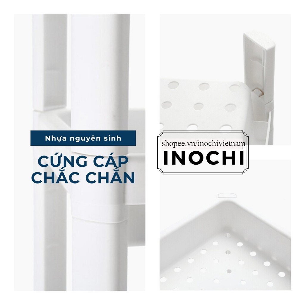 Kệ đa năng -Kệ để đồ 2/3/4 tầng Inochi nhựa cao cấp dùng để đồ nhà bếp, nhà tắm, phòng  khách, phòng ngủ tiện lợi