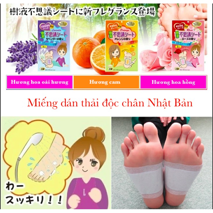 [Hàng Nhật] Miếng dán thải độc chân Sanfan Nhật Bản (2 miếng)