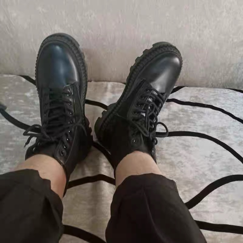 [ Sẵn 39 41 ] Giày Martin giày nam mùa thu trong lưới màu đỏ siêu lửa giày nam màu đen chiến binh giày cao cổ | BigBuy360 - bigbuy360.vn