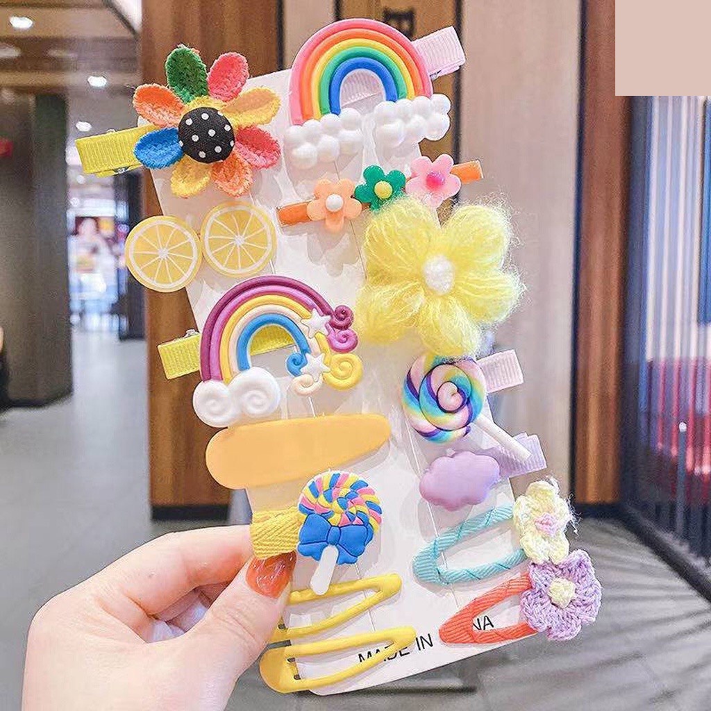 Kẹp tóc cho bé, set 14 kẹp tóc cho bé gái phiên bảnHàn Quốc PK54 (9 hàng mới về)