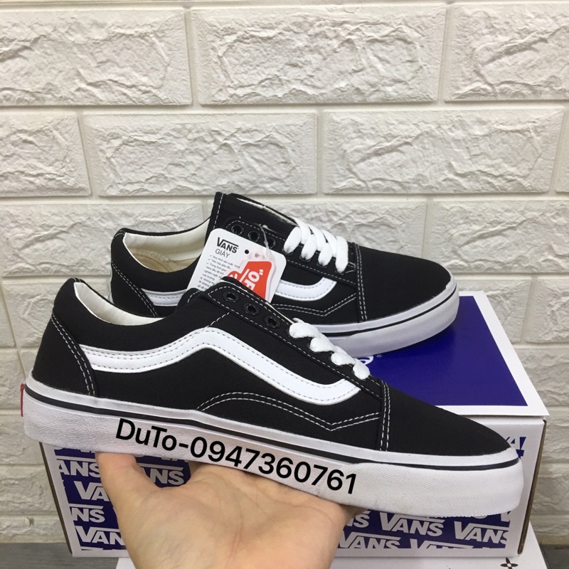 Giày 𝐕𝐀𝐍𝐒 old skool đen trắng size 36->43 NAM NỮ