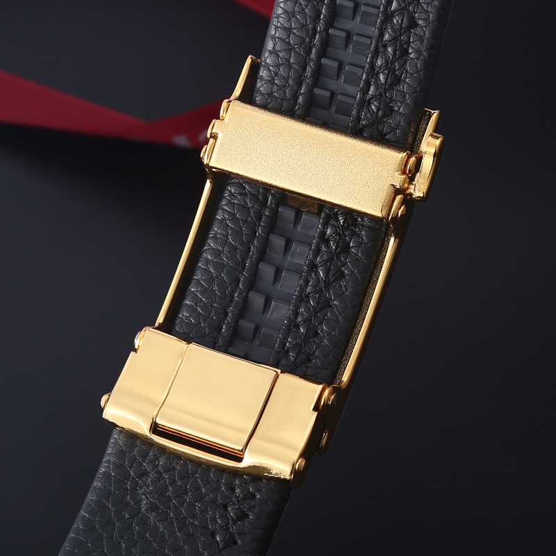 Thắt lưng nam cao cấp-3 lớp-khóa CÀI L50551  - DA THẬT-BH 24 tháng