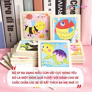 Xếp hình gỗ miếng cho bé