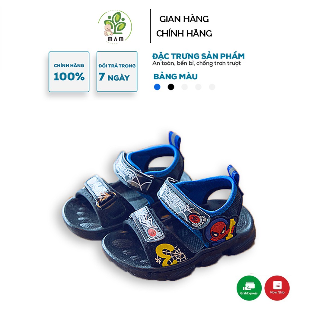 Giày sandal cho bé hình Spiderman đế mềm chống trượt Mầm Store